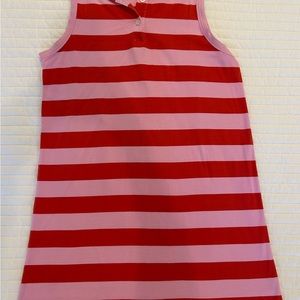 Red and Pink Striped Polo Sleeveless Dress